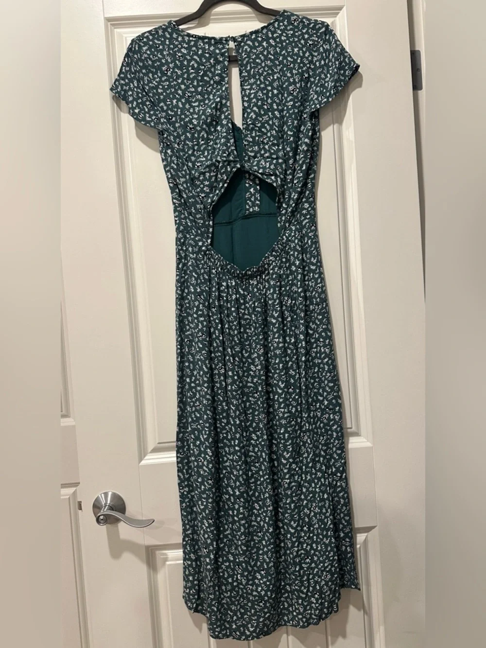 Abercrombie & Fitch Teal Floral Maxi Dress Sz Small
